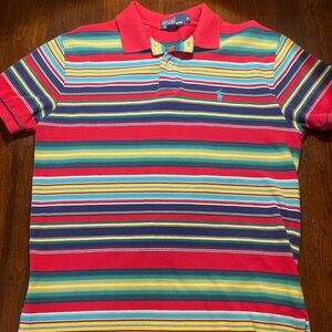 Ralph Lauren Kids Polo with Red, Blue, Yellow, and Green Stripes